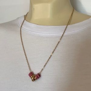 New Pink and Gold Circles Necklace by Plunder #10